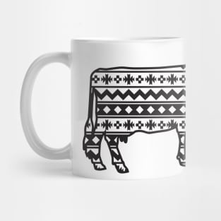 Dairy Cow with Southwest Pattern Mug